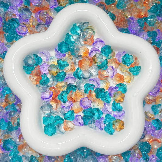 12.25NEW【L033】鈴蘭の瑠璃夢（ガラス鈴蘭5色ミックス、約11*12mm）