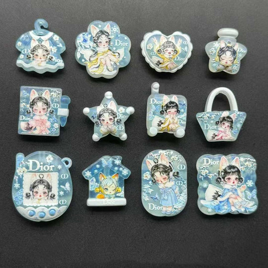 3.9再入荷【A460】雪狐・SP（夜光浮き彫りロゴキャラビーズ12種類、普通のビーズなし）