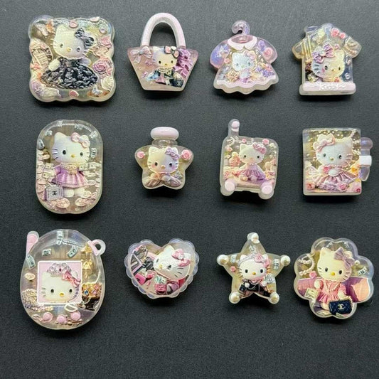 5.14再入荷【A464】冨貴猫（夜光浮き彫りキャラビーズ12種類、普通のビーズなし）