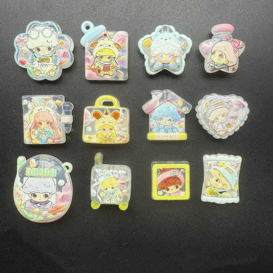 3.4NEW【A471】ベビーDIMOO（夜光浮き彫りキャラビーズ約12種類、普通ビーズなし）