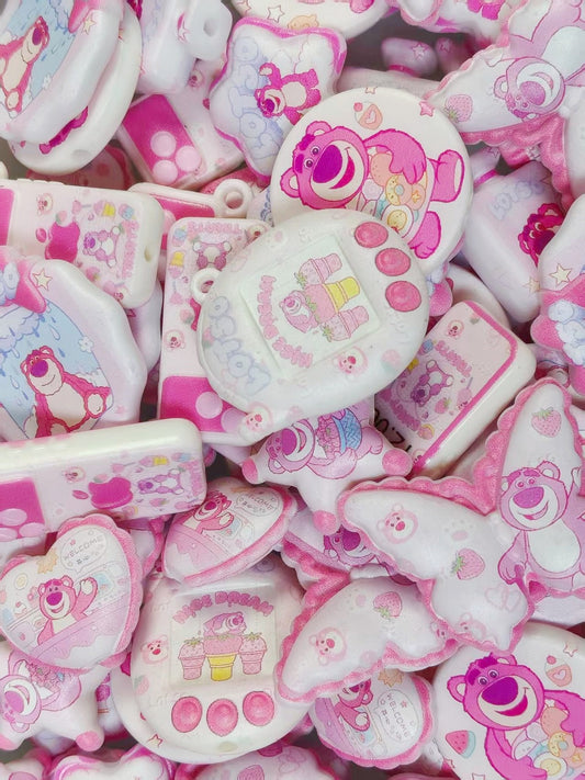 1.8NEW【A423】イチゴクマ・ロッツォ（キャラビーズ13種類）