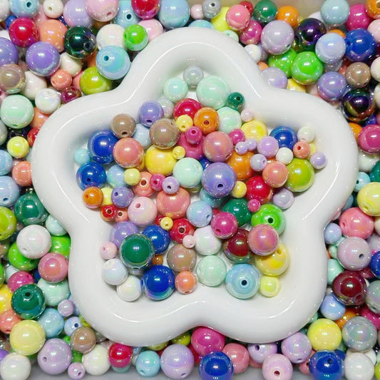 1.30NEW【T120】キャンディーファミリー（オーロラ加工、アクリル、6サイズカラフルミックス）