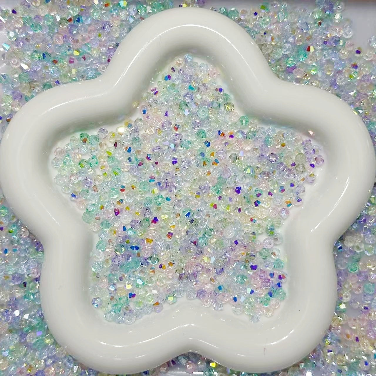 3.10再入荷♥段階式割引♥【T123】星降るバレンタイン（ダイヤカットガラス4ｍｍ）