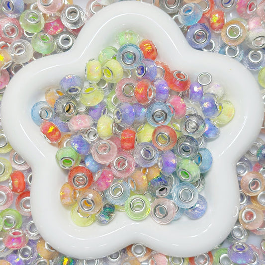 2.2NEW【T125】オーロラロンデル（約11色、外径9*14mm・穴径5mm）
