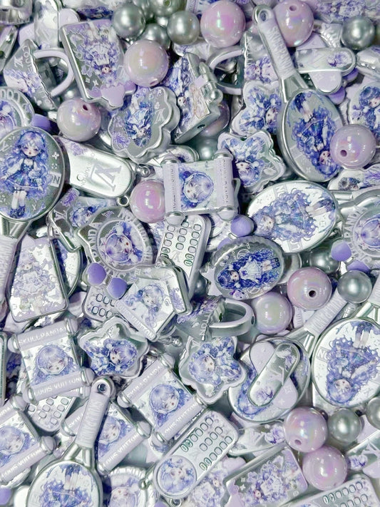 2.10再入荷【A440】LV姫・SP（マットシルバーキャラビーズ12種類とアクリルビーズ2種類）