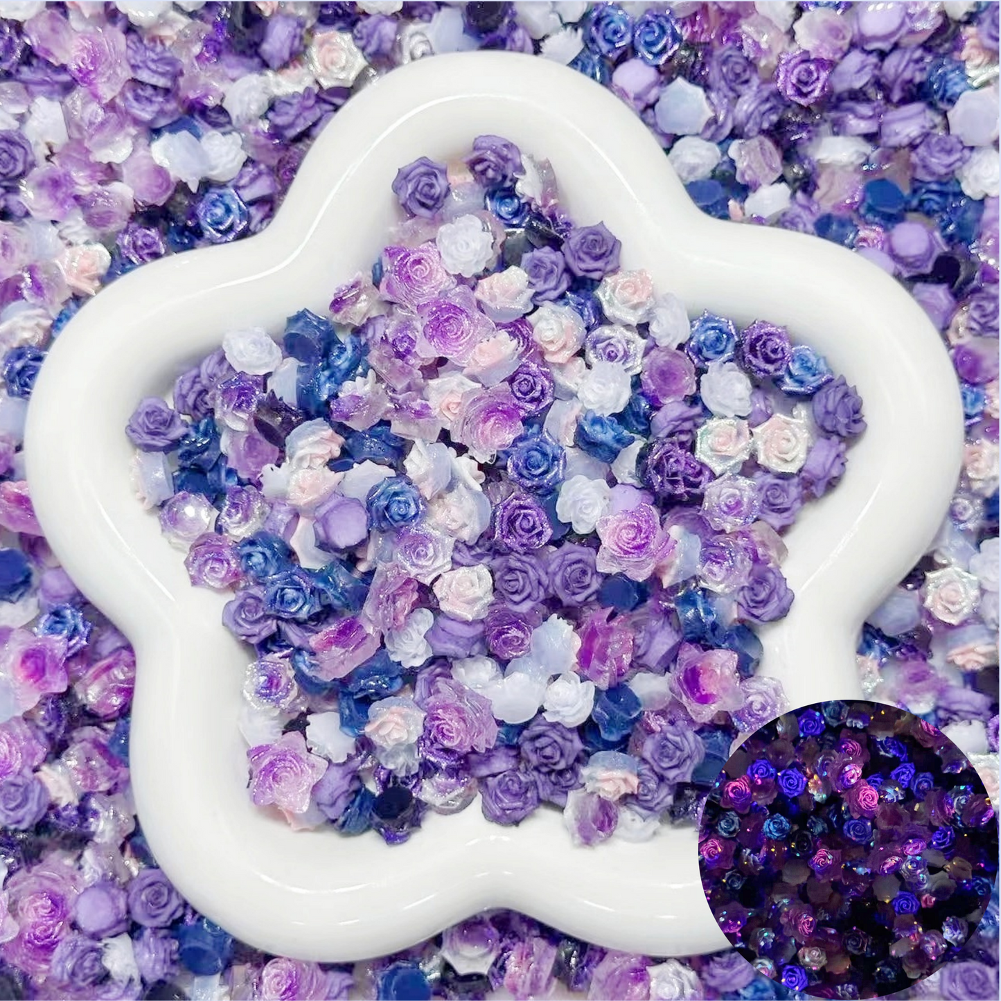 2.12NEW【L065】紫苑の花園（夜光ソフトバラ7種類）