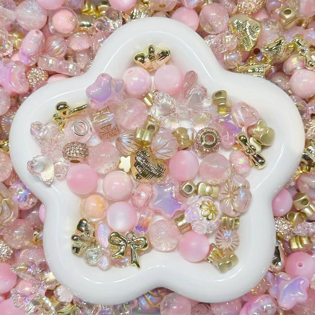 2.13NEW【A456】バロックプリンセス（レジンビーズ4種類入りのストラップ用大ミックス）