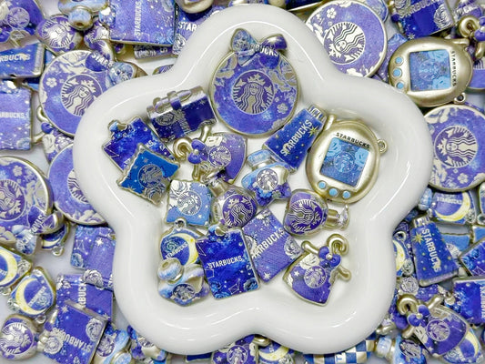 2.27NEW【A468】ブルースタバ（夜光浮き彫りロゴビーズ10種類、普通のビーズなし）