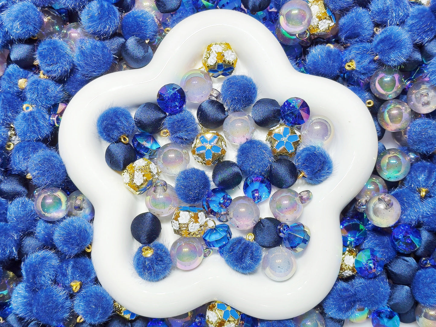 3.12NEW【L073】スタースカイのブルース（夜光有り、カン付き5種類のリース大ミックス）