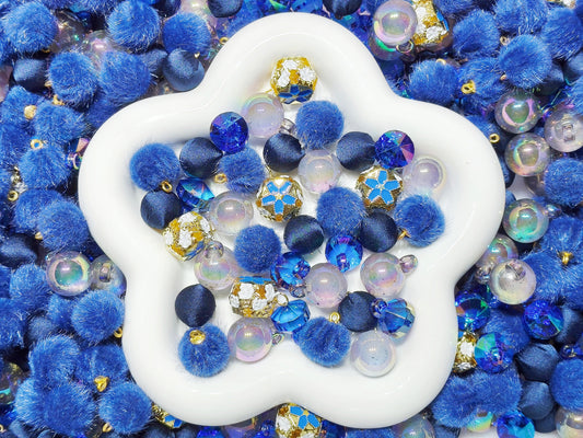 3.12NEW【L073】スタースカイのブルース（夜光有り、カン付き5種類のリース大ミックス）