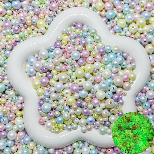 ♥人気♥3.25Version up再入荷♥【T121】夜光マカロンパールファミリー（約12色、4・6・8・10ｍｍ）