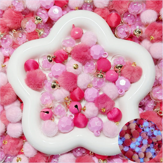 4.1NEW【L076】イチゴミルク（夜光有り、カン付き6種類のリース用ミックス）