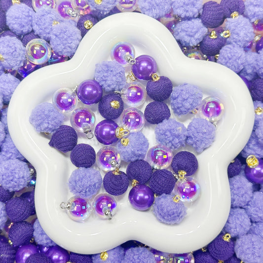 4.8NEW【L080】ヴァイオレットの庭（カン付き4種類のリース用ミックス）