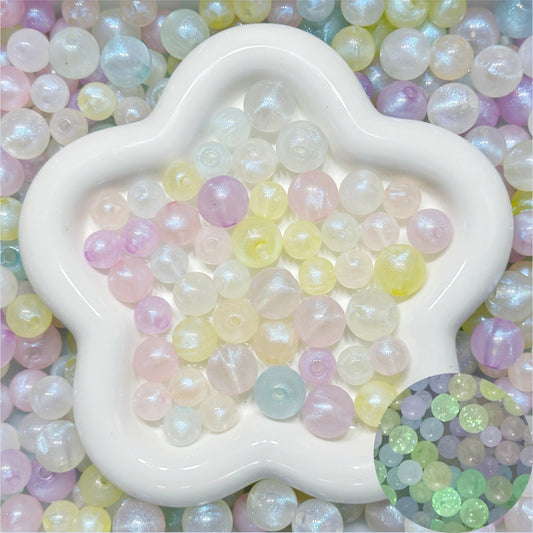 4.9NEW【T152】人魚の涙（夜光、アクリル、カラフル、12・14・16ｍｍ）