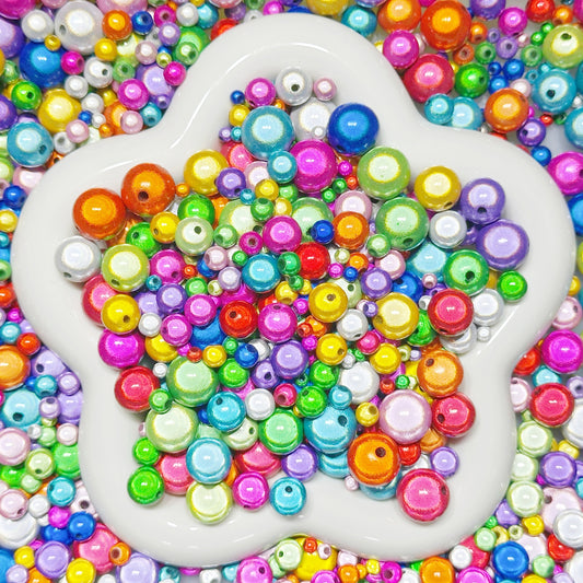 4.20NEW【T158】ドリミーリフレクション（反射ビーズファミリー、カラフル、4・6・8・10・12・14ｍｍ、ブレスレットもストラップも作れます）