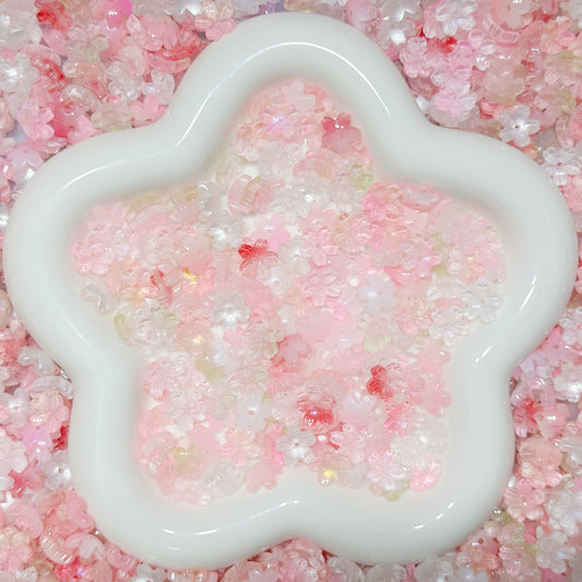 6.11NEW【L120】朝に溶ける桜霞（ガラス桜7色、10.5*11mm）