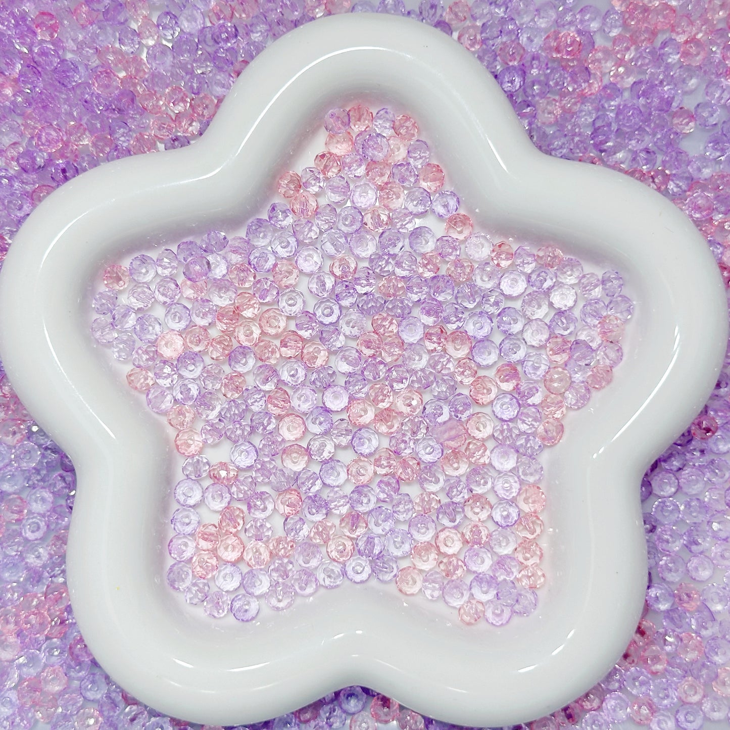 7.8更新♥段階式割引あり♥【T094】アクリル多面カットチビビーズ集合（6mm）
