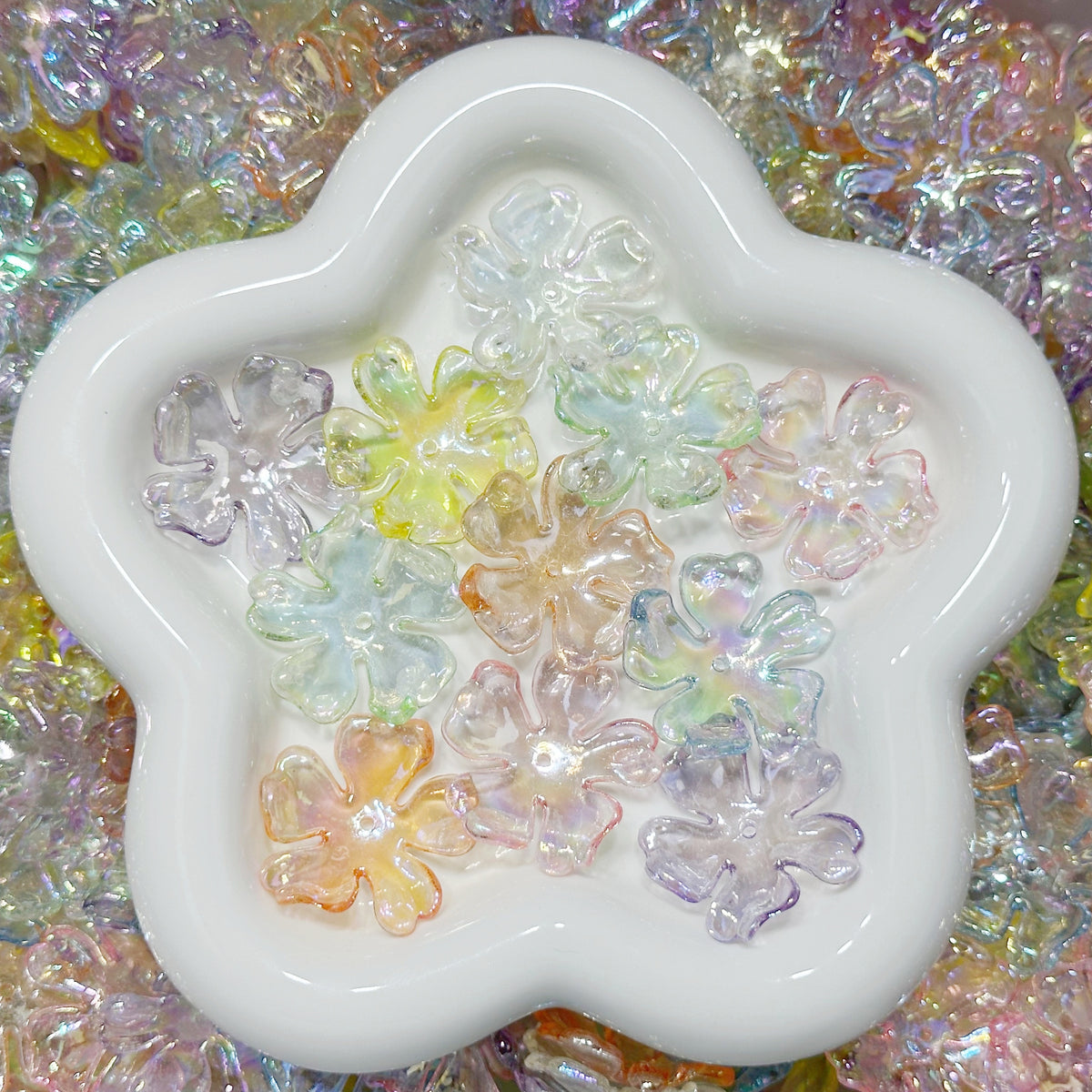 10.12NEW【L156】幻の紫荊花（カラフル、約40ｍｍ、お花リース作る用）