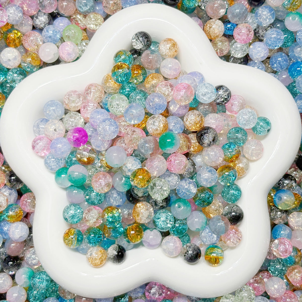 10.22NEW♥超特価新作♥【B197】万華鏡の夢うつつ（爆裂ガラスビーズ・カラフル・10ｍｍ）