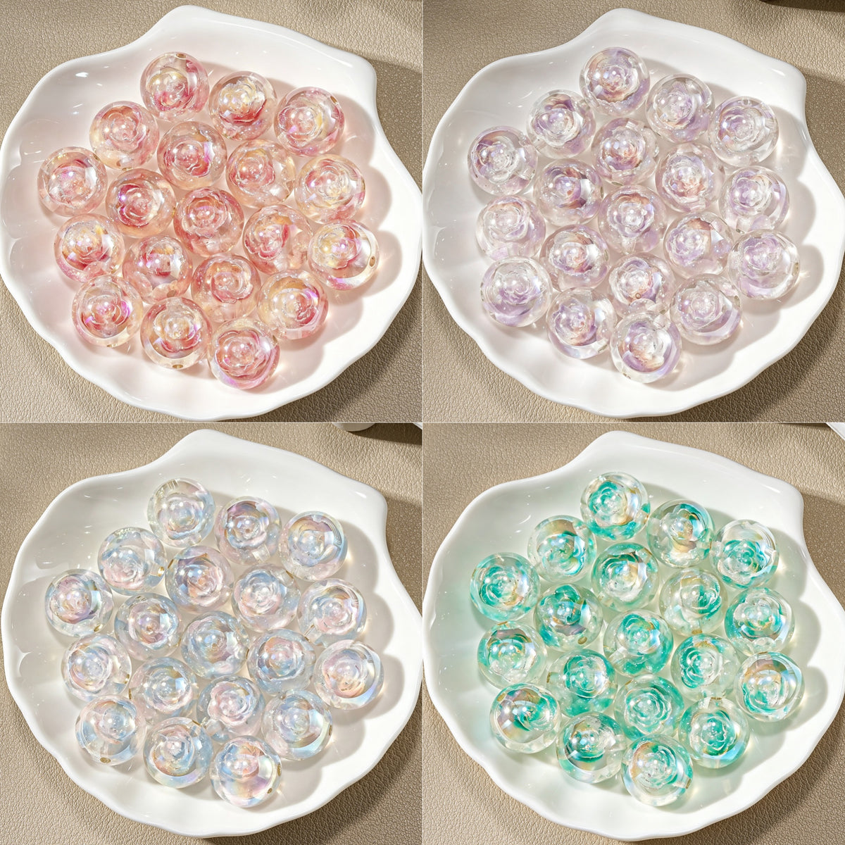 10.12NEW【T203】エターナルロータス（蓮入りレジンビーズ、16mm）