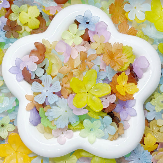 10.26NEW【L158】風にほどける彩の花（アクリルのお花大ミックス）