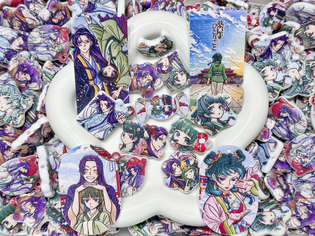10.29NEW【A716】薬屋のひとりごと3（浮き彫りキャラビーズ約10種類と刺繍両面印刷プレート2種類）