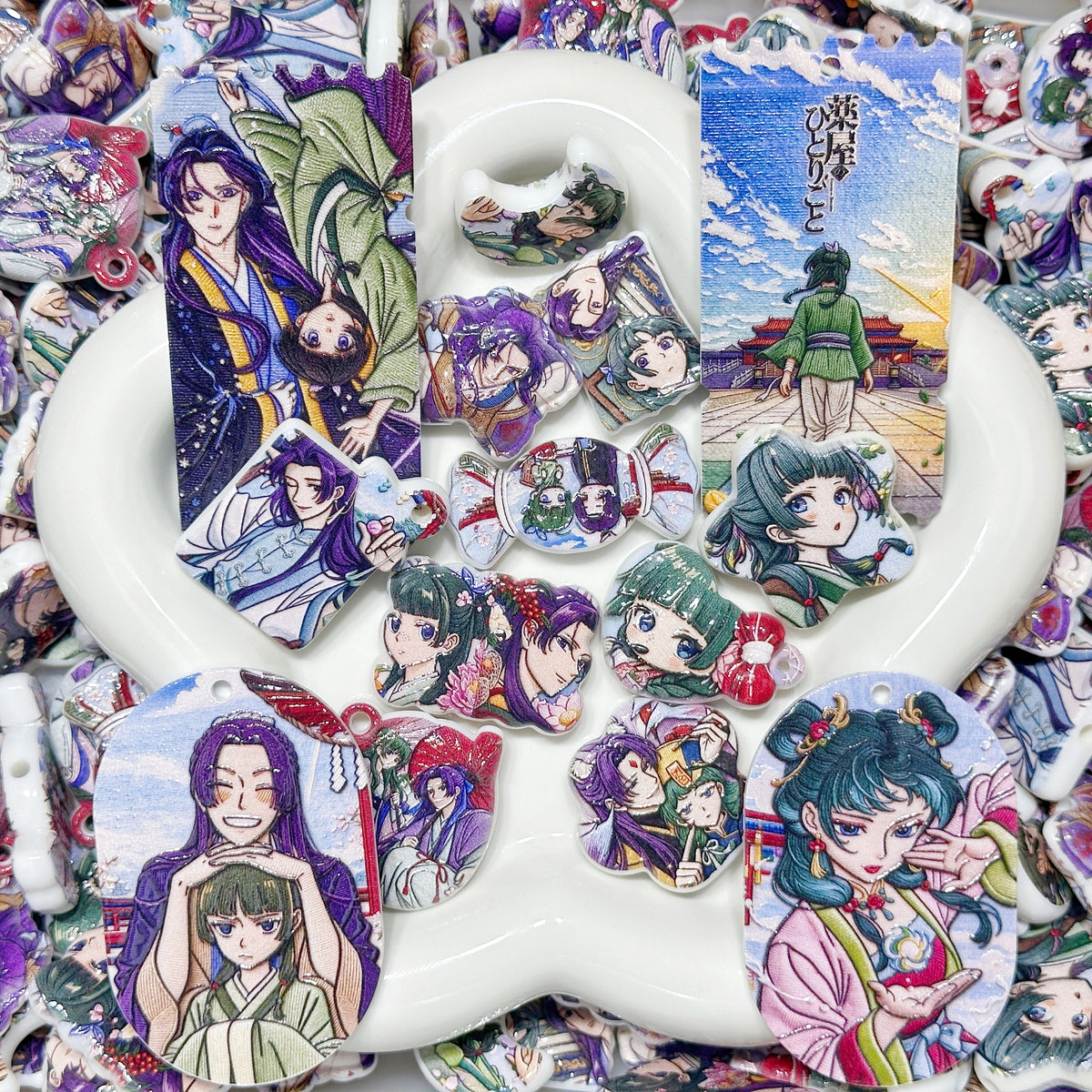 10.29NEW【A716】薬屋のひとりごと3（浮き彫りキャラビーズ約10種類と刺繍両面印刷プレート2種類）