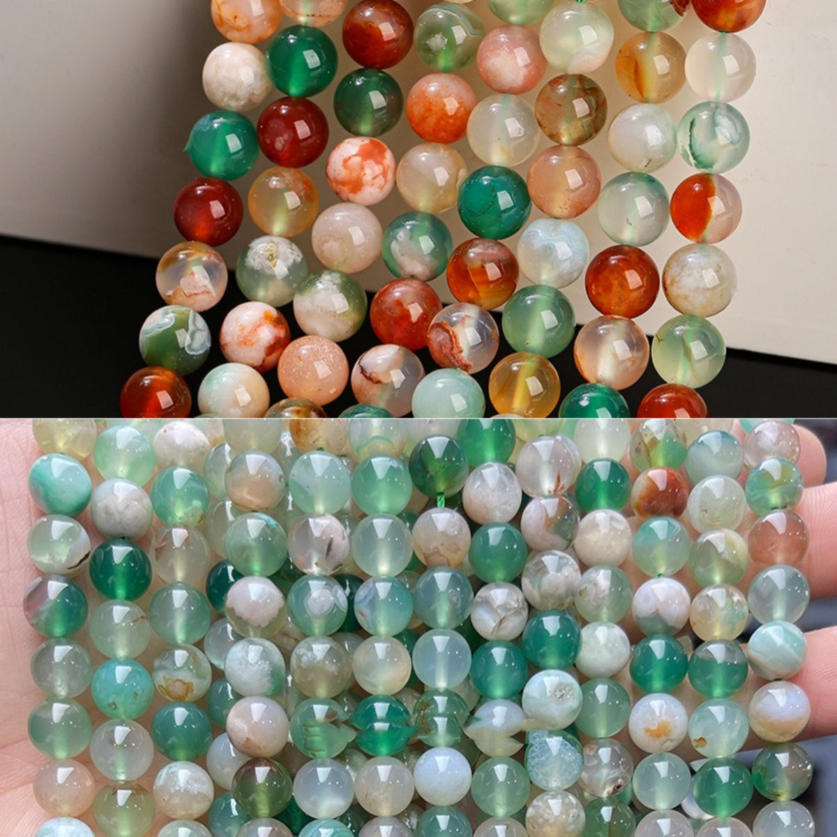 1.9NEW【C148】カラフルサクラメノウ（（「心を開く」「平穏」「安定」）、10mm）