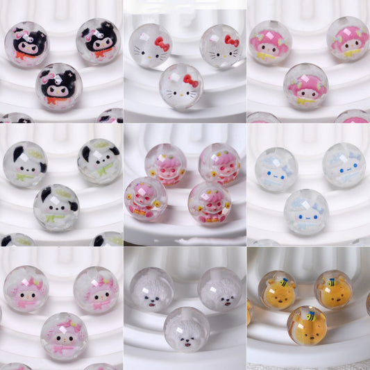 3.10NEW♥段階式割引有り♥【T137】キャラ入りレジンビーズ（16ｍｍ）