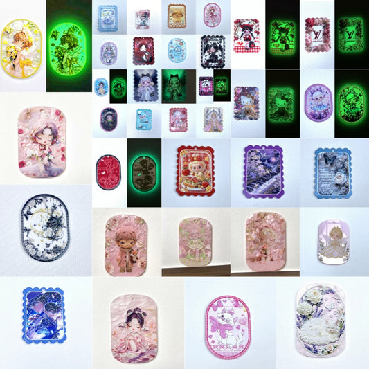 3.18更新【P095】浮き彫りプレート集合第3弾（夜光、キャラとロゴあり）