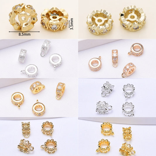 3.31更新（段階式割引あり）【P040】高級ロンデル集合（カン付きもカンなしもあり、8mm）