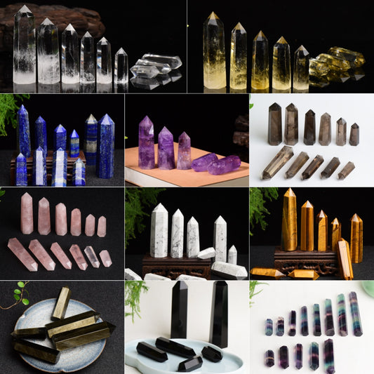 3.19NEW♥【C151】六角柱天然石集合（浄化など用、高さ4～5cm）