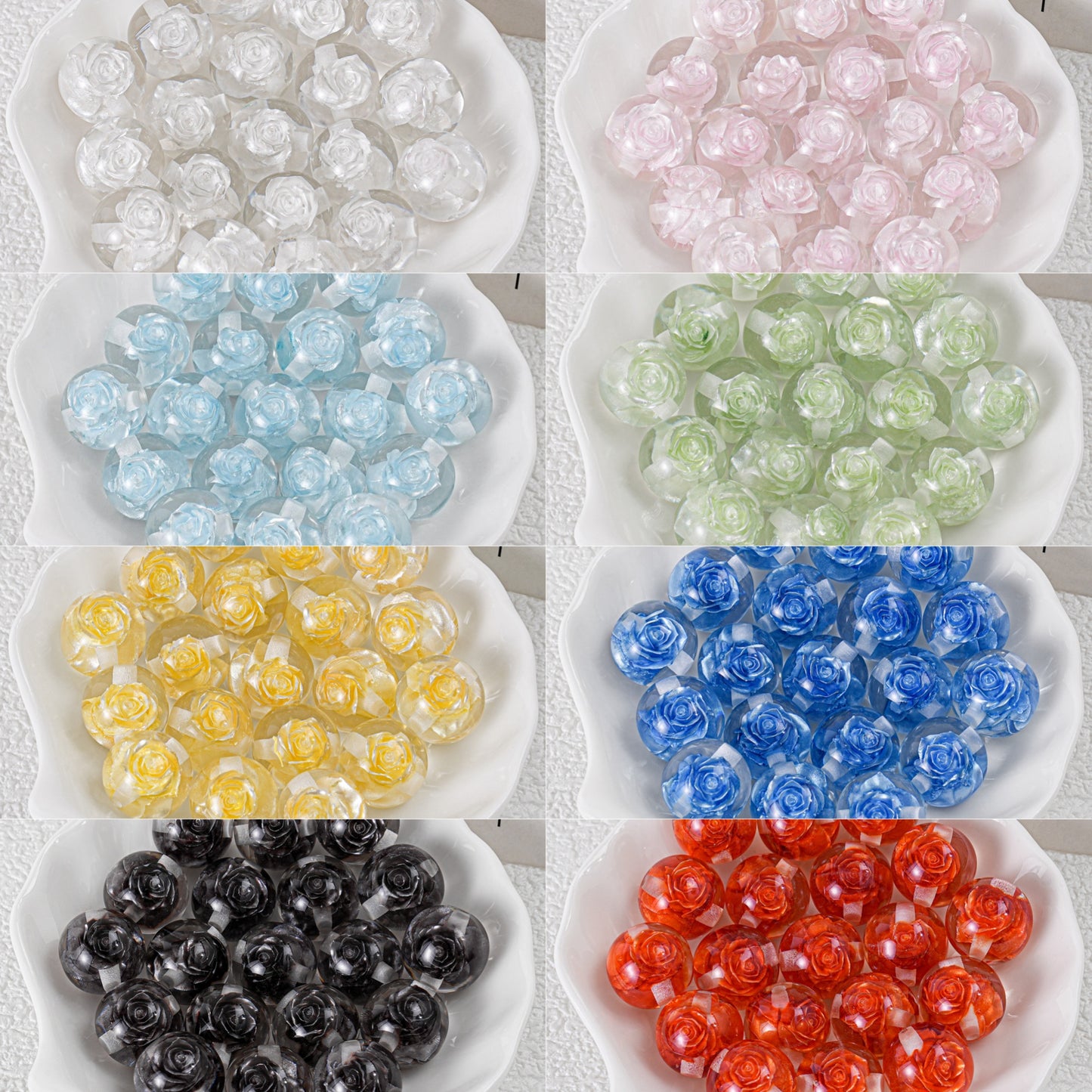 ♥人気♥6.19再入荷有り【T099】永遠のローズ（リアルバラ入りレジンビーズ、16ｍｍ）