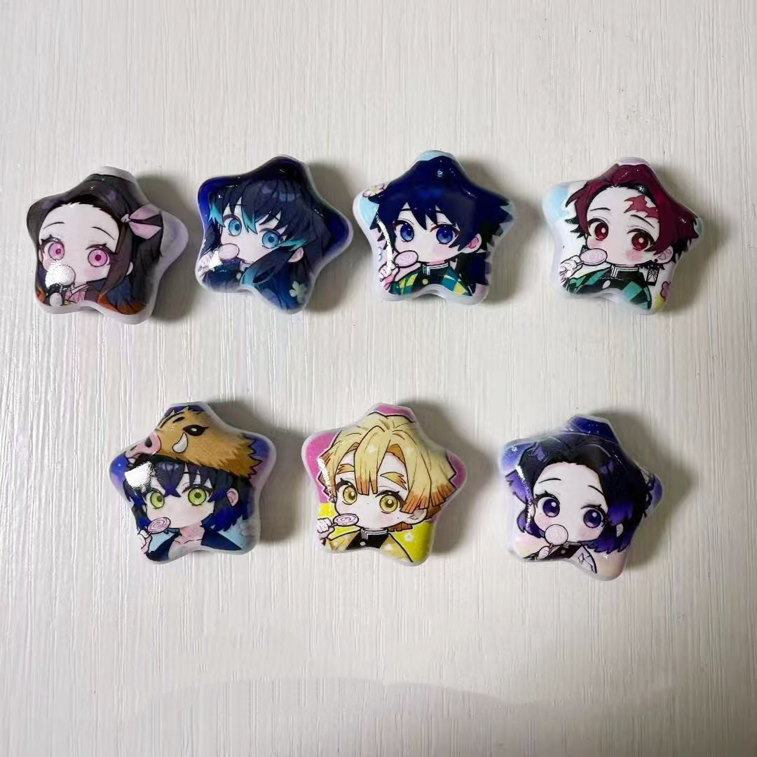 ♥人気♥10.17再入荷【A287】鬼滅オールスター（キャラビーズ7種類のストラップ用大ミックス）