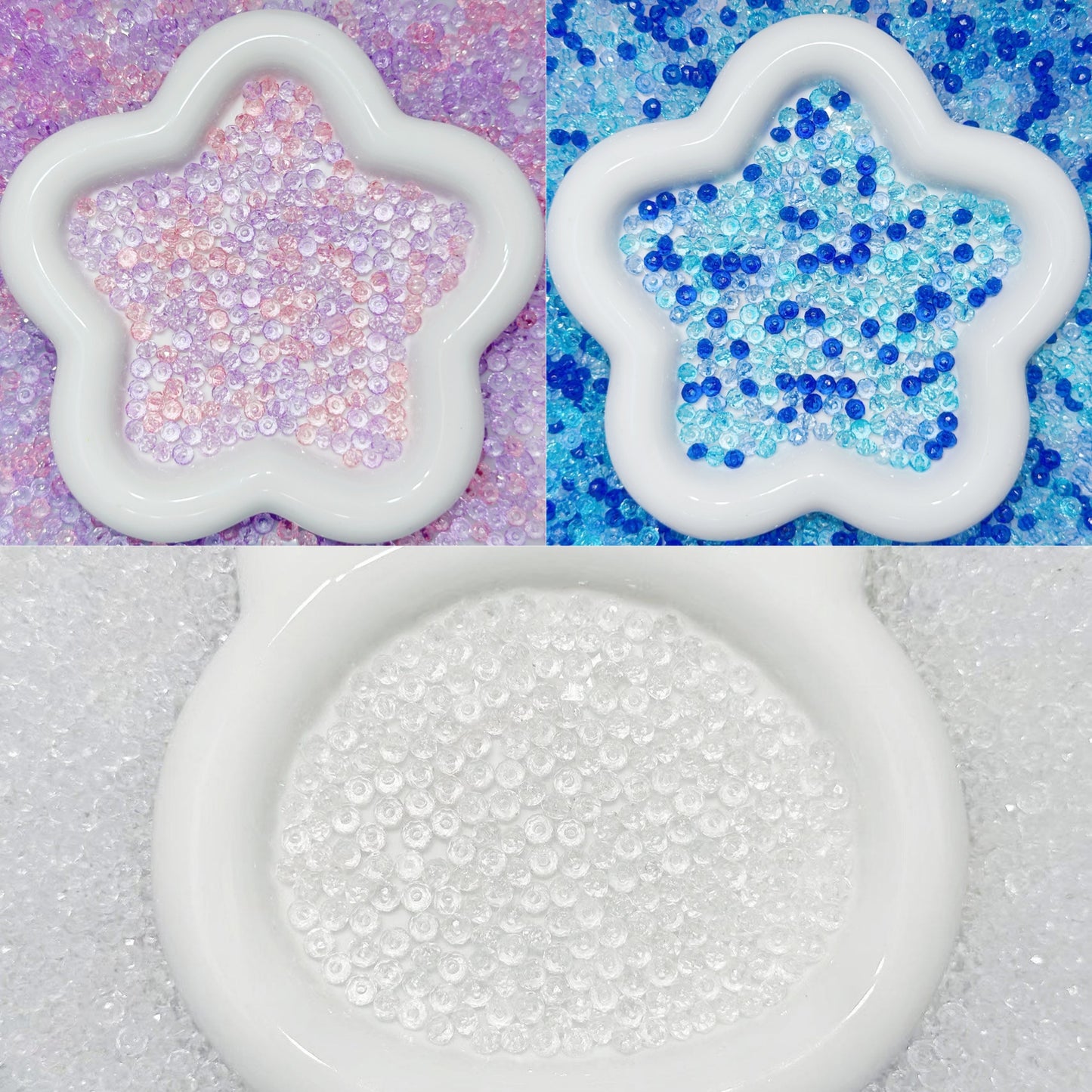 7.8更新♥段階式割引あり♥【T094】アクリル多面カットチビビーズ集合（6mm）