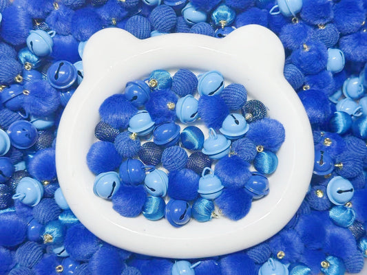 11.18NEW【L004】サファイヤベル（カン付きビーズ6種類、リース作り）