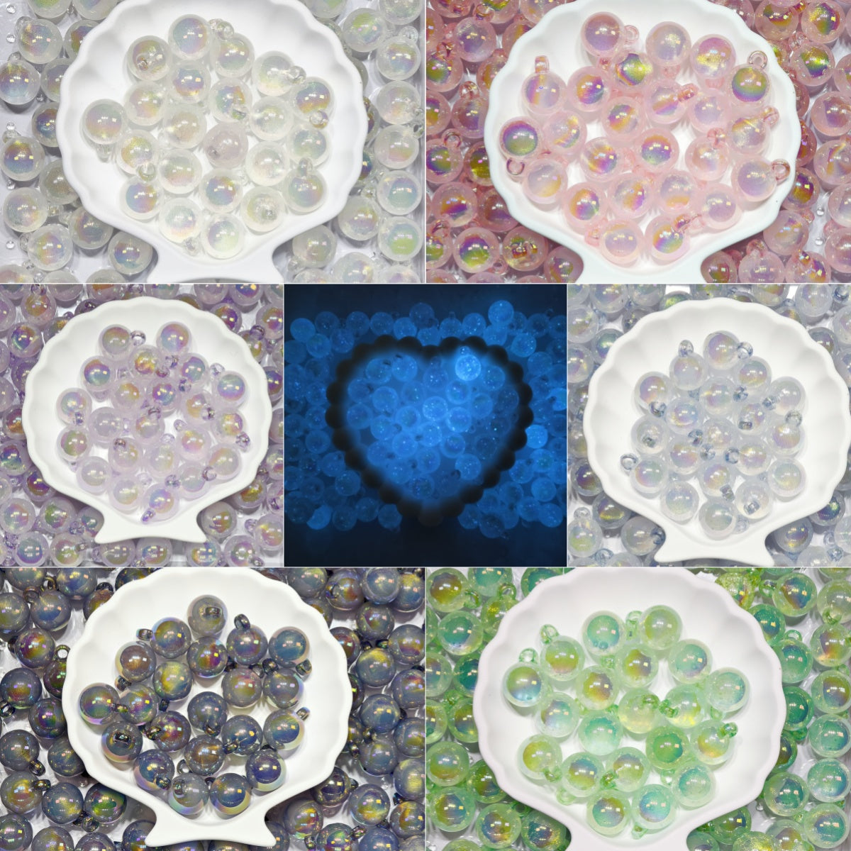 ♥人気♥（段階式割引あり）【T006】オーロラ星空ビーズ（♥夜光♥カン付き）