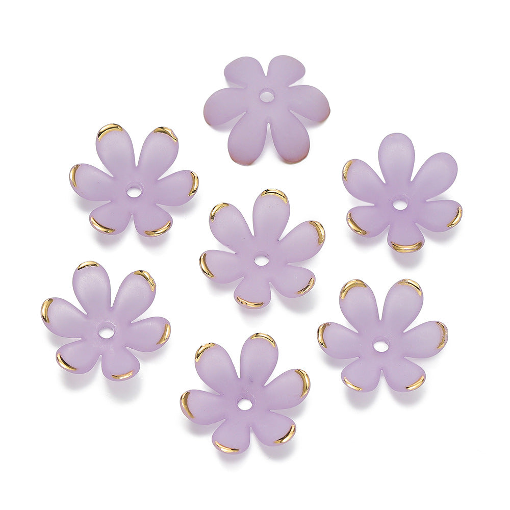 ♥人気♥1.5再入荷あり【T114】マットサクラ（金の縁、アクリル、18.5*20.5mm）