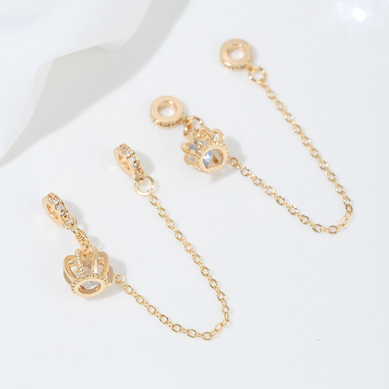 8.17NEW【P113】高品質チェーン付きロンデル（色落ちにくい、ロンデル直径約5～7ｍｍ、チェーン長さ約94ｍｍ）