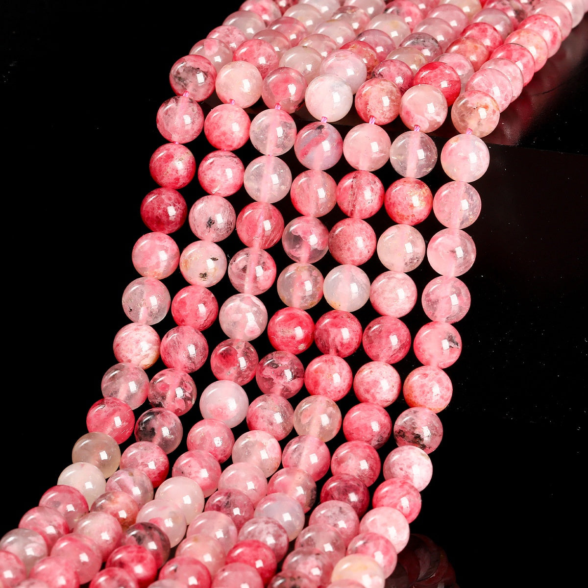 7.21NEW【C086】桜花雨ロードナイト（薔薇輝石、「友愛」「博愛」「愛情」「愛情の具現化」「秘めた情熱」「回復」「寛大」、人間関係UP、8ｍｍ）