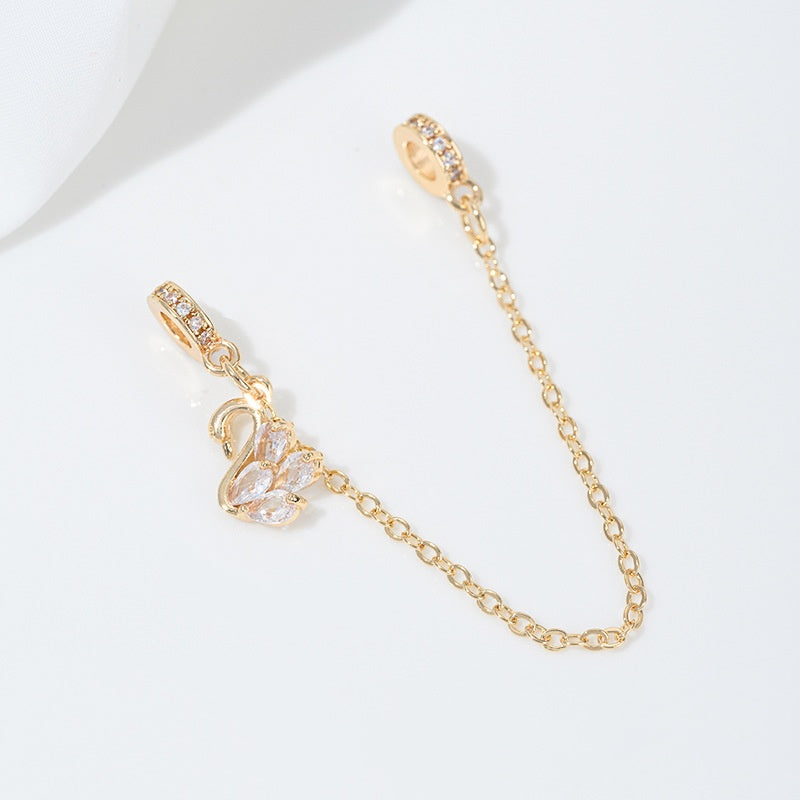 8.17NEW【P113】高品質チェーン付きロンデル（色落ちにくい、ロンデル直径約5～7ｍｍ、チェーン長さ約94ｍｍ）