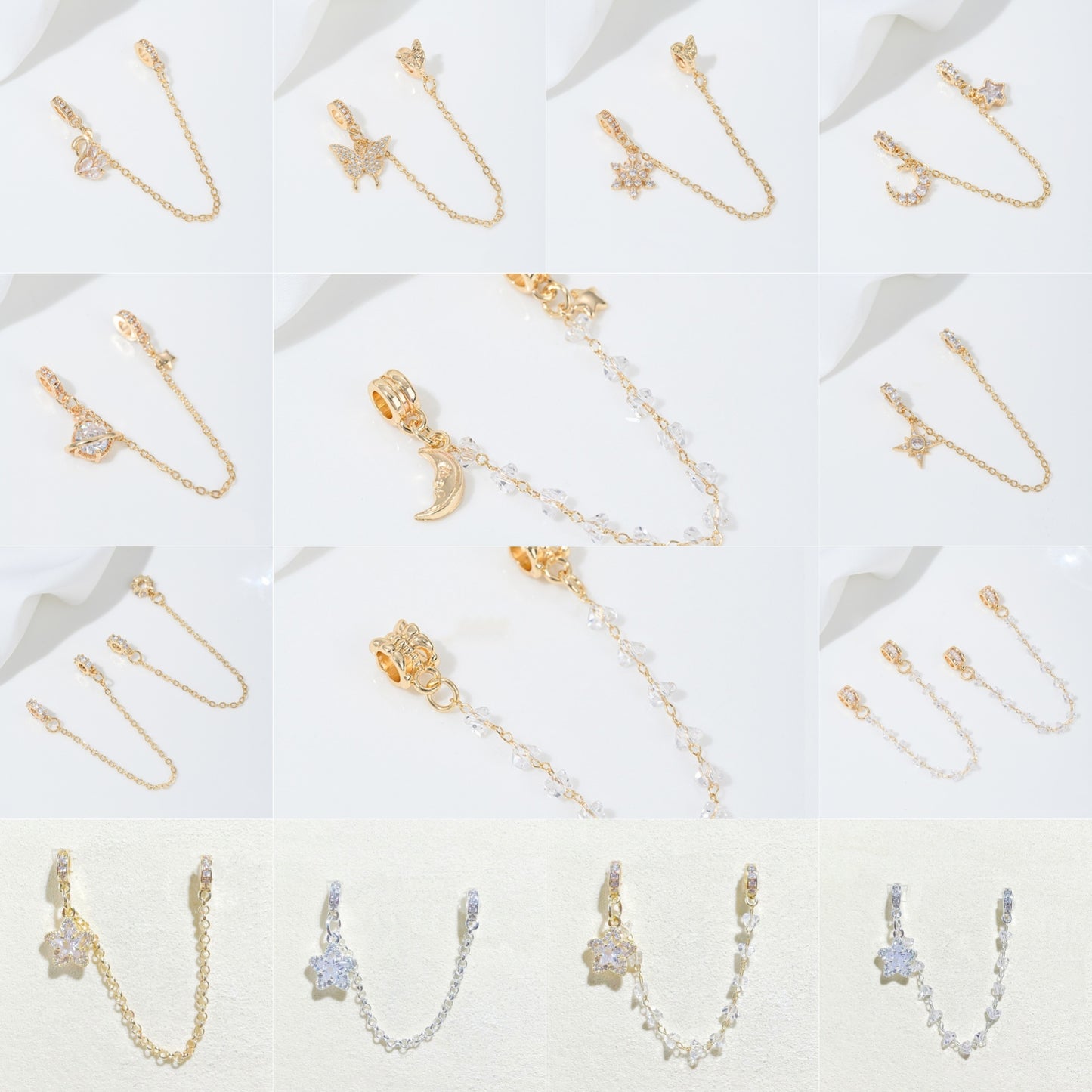 8.17NEW【P113】高品質チェーン付きロンデル（色落ちにくい、ロンデル直径約5～7ｍｍ、チェーン長さ約94ｍｍ）