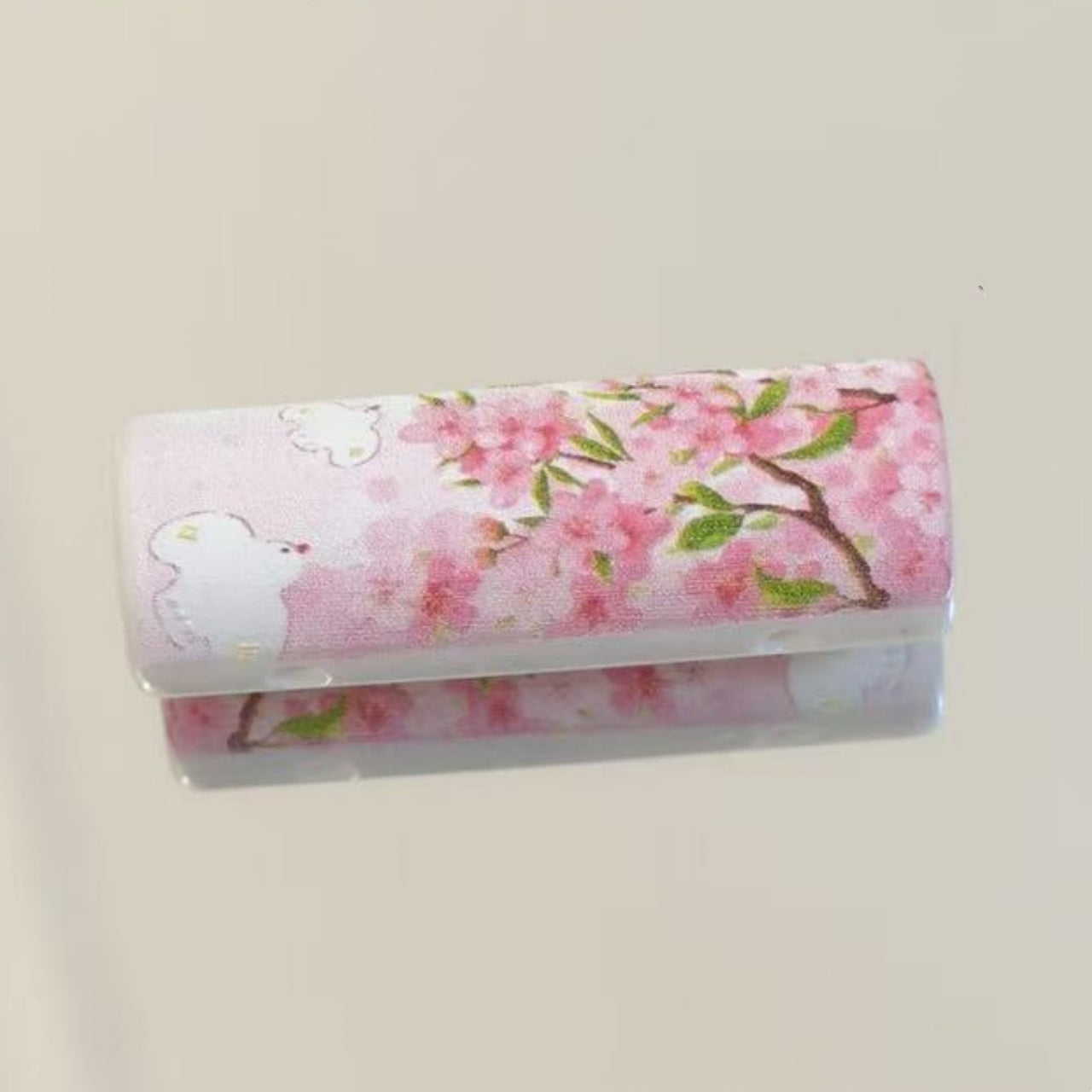 6.15NEW【P106】夢のつながり（浮き彫り四つ穴柱形パーツ、ストラップやキーホルダーなど用、アクリル製、約1×3.5cm）