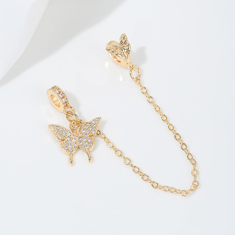 8.17NEW【P113】高品質チェーン付きロンデル（色落ちにくい、ロンデル直径約5～7ｍｍ、チェーン長さ約94ｍｍ）