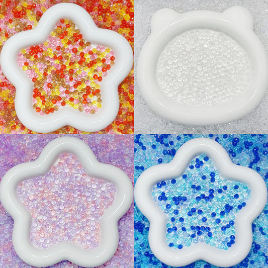 7.8更新♥段階式割引あり♥【T094】アクリル多面カットチビビーズ集合（6mm）