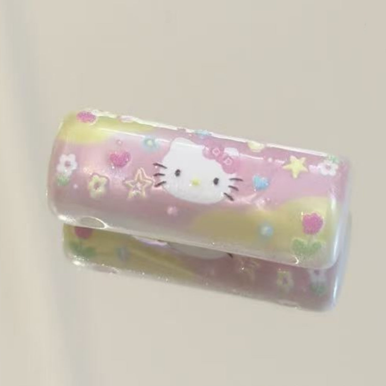 6.15NEW【P106】夢のつながり（浮き彫り四つ穴柱形パーツ、ストラップやキーホルダーなど用、アクリル製、約1×3.5cm）