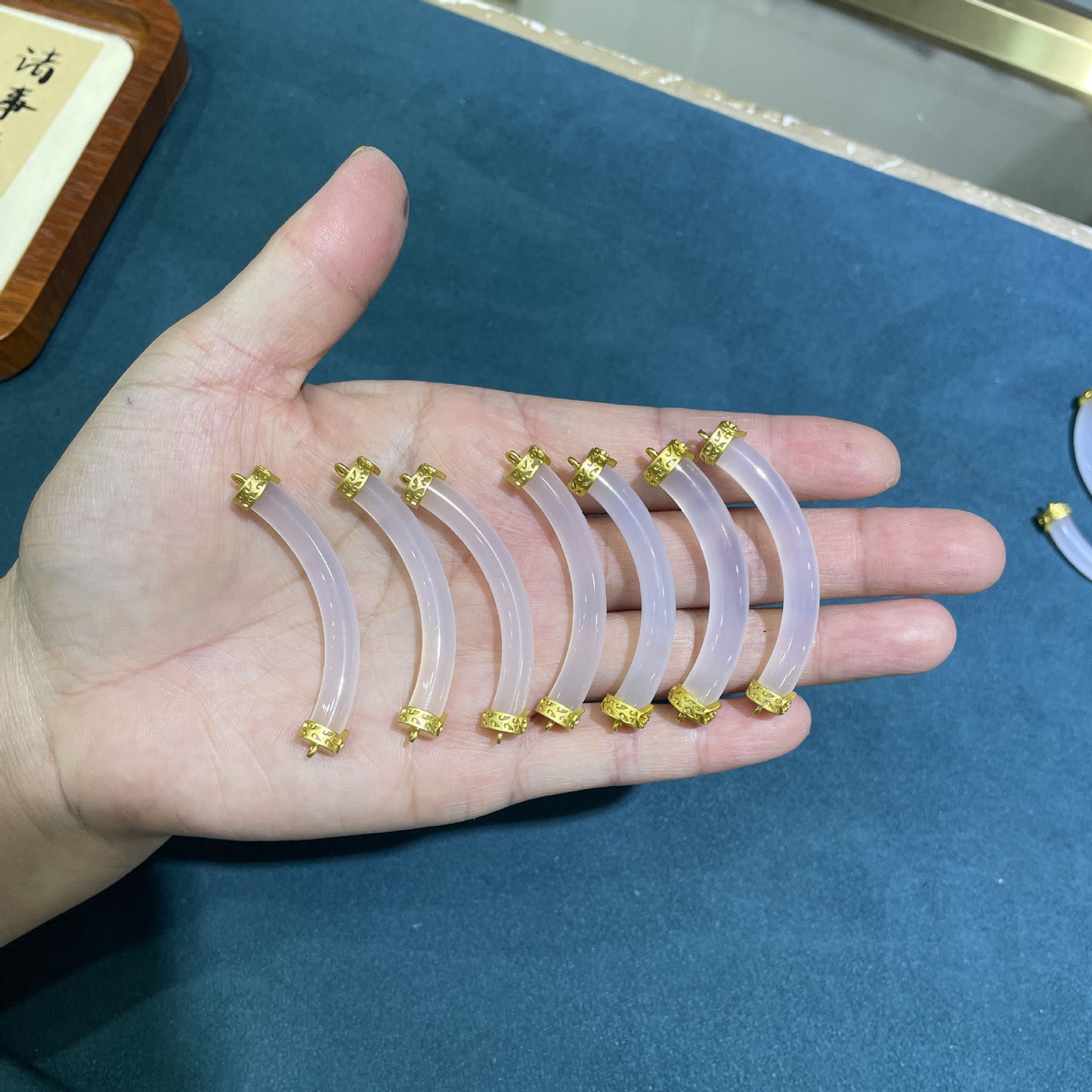 11.4再入荷と更新あり【C140】天然石半ブレス集合（メタル付き、直径6mm*長さ55mm）