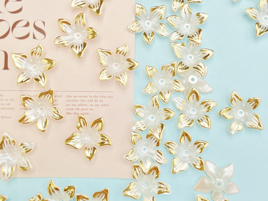 12.17NEW【T105】金のハナミズキ（ABS樹脂、24mm）