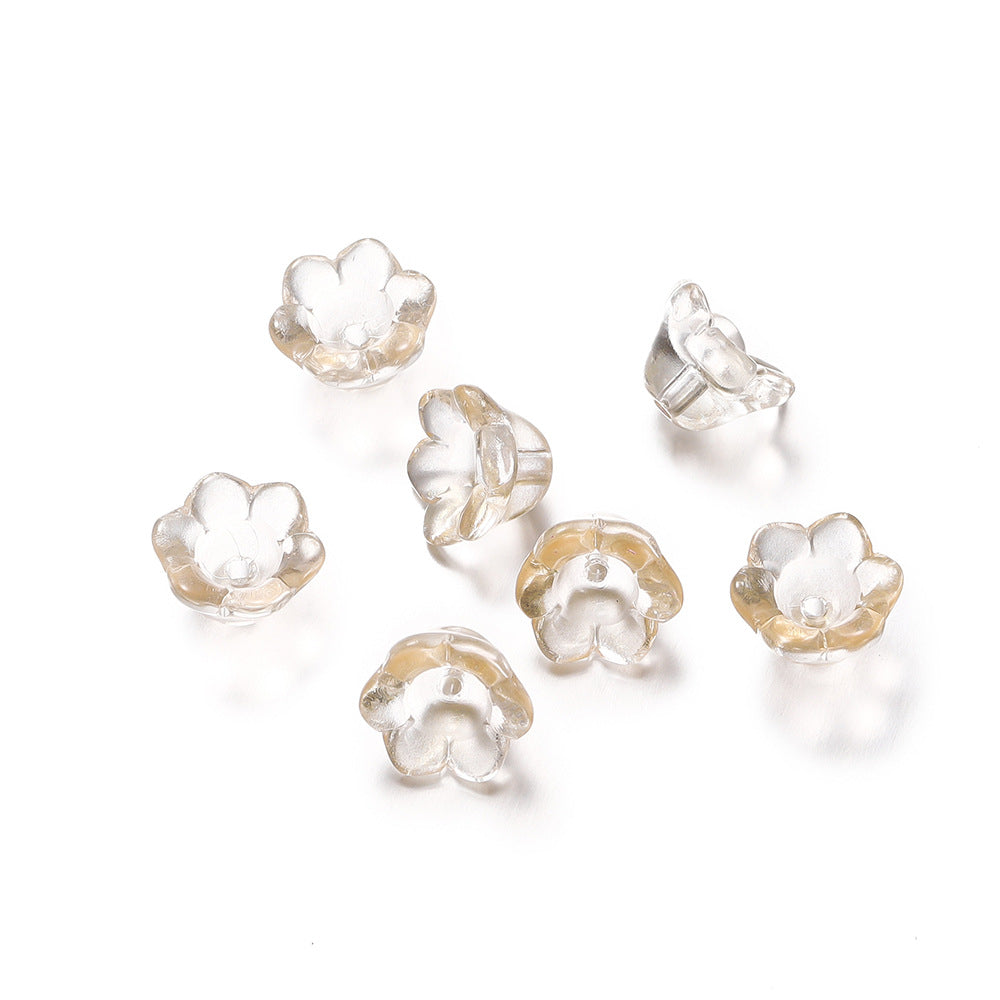 ♥人気♥6.18新色黄緑追加【T132】ガラス鈴蘭単色集合（約7×12ｍｍ）
