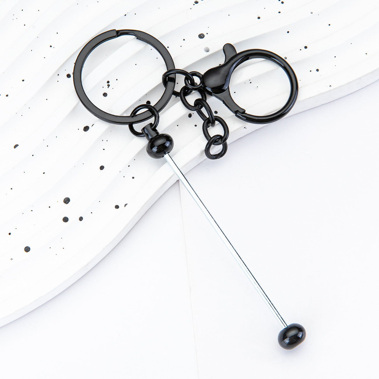 4.21再入荷♥段階式割引♥【P099】DIYビーズキーホルダー（約14.8×3cm、2つカラビナ付き）